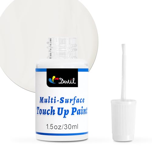 DWIL White Touch Up Paint - Multi Surface Touch Up Paint Pen, Scratch Repair for Wall, Door, Cabinets, Metal, Appliance, Wood, Furniture, 1.5 Fl Oz (Semi Gloss, Ivory) - color: Ivory