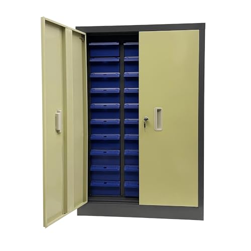 Parts Cabinet with Door Hardware Storage Cabinet Large 30 Drawer Parts Storage Cabinet Hardware Organizer