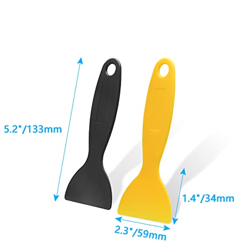 12 Pcs Plastic Putty Knife Set, Spackle Knife Putty Knives Plastic Paint Scraper Patching Knife for Spackling Patching Decal Wallpaper Wall Baking Painting Resin Removal (5.2 Inch)