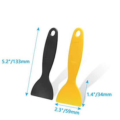 12 Pcs Plastic Putty Knife Set, Spackle Knife Putty Knives Plastic Paint Scraper Patching Knife for Spackling Patching Decal Wallpaper Wall Baking Painting Resin Removal (5.2 Inch)