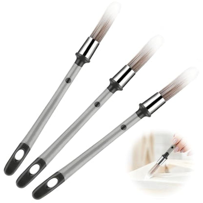 3 Pcs Paint Brushes for Painting Walls,0.37in Small Paint Brush,for Skirting Board Furniture Corner Edge,Painting Tool Detail Trim Brush and Spot Repair Brush