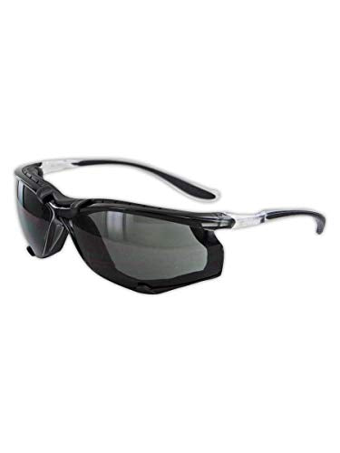 MAGID Gemstone Onyx Foam Lined Safety Glasses, ANSI Z87.1, Removable Foam Seal Blocks Dust & Debris, Anti-Fog UV Protection, Wraparound Gray Lens, Black Frame, 48 Pairs, Y84 - color: Gray Lens, size: 48 Pairs