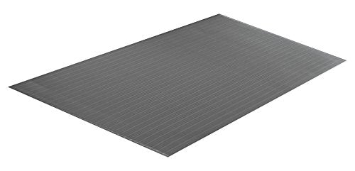Portico Systems 18030505 Comfort Step 3/8" Anti-Fatigue Mat with Ribbed Emboss, Grey, 3" x 5" - size: 5"L x 5"W x 0.4"Th
