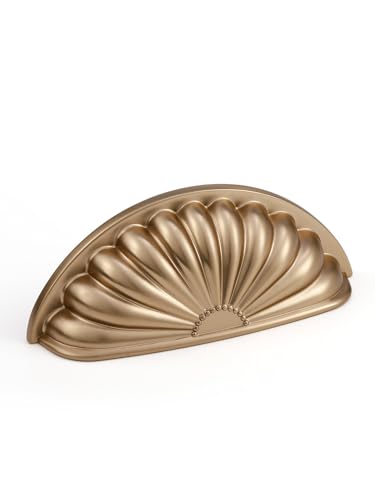 Champagne Bronze Cabinet Cup Pulls 3" Hole Center 10 Pack Drawer Pulls Kitchen Hardware Cabinet Handles Dresser Handles Knobs - color: Champagne Bronze, size: 3"(76mm) Hole Center