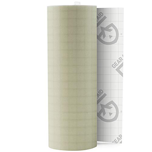 GEAR AID Tenacious Tape 3” x 20” Ripstop Fabric Gear Repair Tape, Fix Holes and Rips in Puffy Jackets, Rain Gear, Tents, Sleeping Bags and Outdoor Equipment, Off-White, 1 Roll - color: Off-White, style: 3" × 20" (1 Roll)
