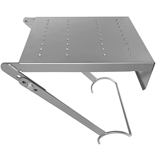Ladder Platform Accessory - Work Tray for Tools, 400 lbs Capacity, Heavy Duty Ladder Accessory Universal Fit for Most Ladders (Silver)