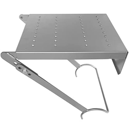 Ladder Platform Accessory - Work Tray for Tools, 400 lbs Capacity, Heavy Duty Ladder Accessory Universal Fit for Most Ladders (Silver)