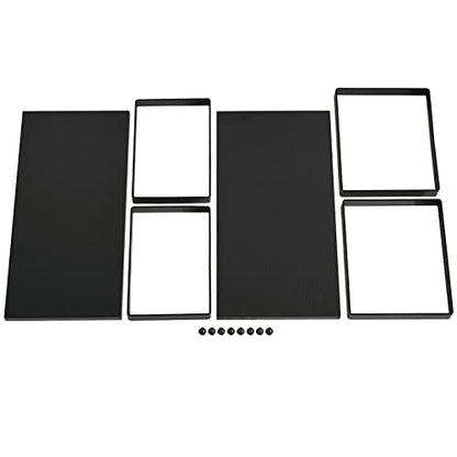 YMYNY Cabinet Shelf Organizer, Spice Racks Set of 4, Kitchen Counter Shelves, Stackable, Wood, Cupboard Organizer for Dishes, Seasoning, Cans, Coffee Mugs, Black, HSR002B-2 - color: Black