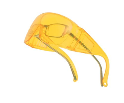 Calabria Fit Over Safety Glasses | Polarized Sunglasses Over Glasses | Wrap Around Anti-Fog | Scratch Resistant | Unisex - color: Tangerine Orange