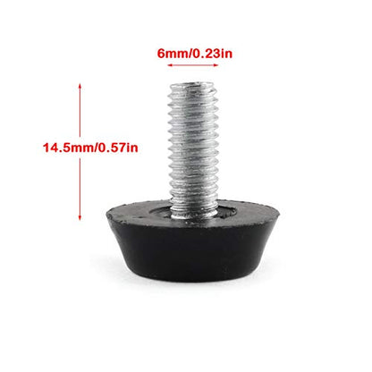 E-outstanding M6 Furniture Leveler 16PCS M6x13mm Adjustable Leveling Glide Leg Foot Adjuster Pad for Table Desk Chair