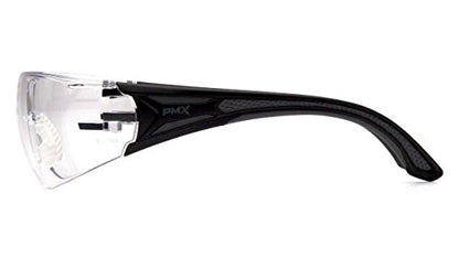 Pyramex Endeavor Plus Safety Glass Black/Gray Frame With Foam Padding Clear H2MAX Anti-fog Lens - color: Black/Grey Frame, Clear Anti-fog Lens, style: Standard