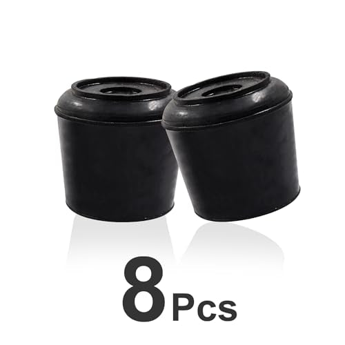 8pcs 1-1/2 Inch Round Chair Leg Tips Caps, Non-Slip Rubber Chair Leg Floor Protectors, Black Furniture Leg Caps Fit for 1.45"-1.5" (37-38mm) Diameter Round Feet - size: 1-1/2 Inch-Black