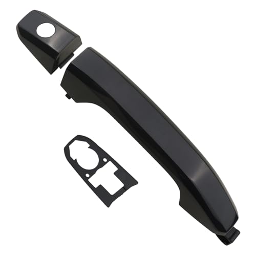 APPERFiT Door Handle w/Gasket Set - Front Exterior LH (Smooth Black) Paint to Match Compatible with 2014-2020 Chevy Chevrolet Silverado Suburban Tahoe, GMC Sierra Yukon 13583889 - color: Black - Paint to Match FL
