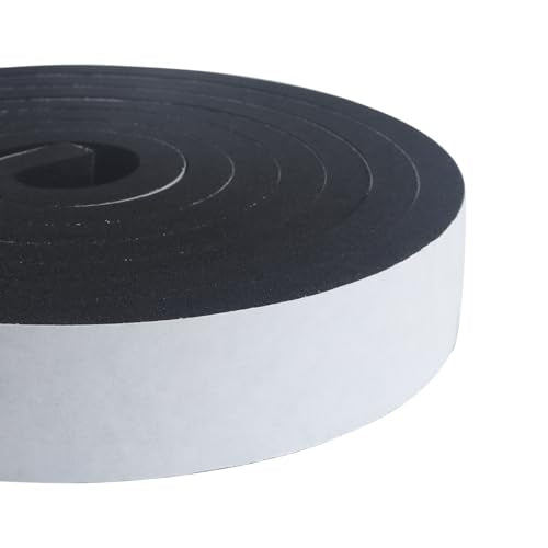 High Density Foam Tape - 1'' x 5/16'' x 13ft Weatherproof Adhesive Prevent Condensation Heat Resistant Flame Retardant Weather Stripping Easy to Cut & Install & Remove for Car Doors Pipes Windows - color: White, size: 1'' X 5/16'' X 13ft