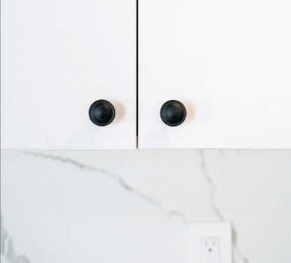 HESTIA HARDWARE 10 Pack | 1-1/3 Inch Black Kitchen Cabinet Knob and Closet Knob | Drawer Knobs and Kitchen Door Knobs for Cabinets | Matte Black Cabinet Knobs and Bathroom Cabinet Knobs (Z4.10.D) - color: Black