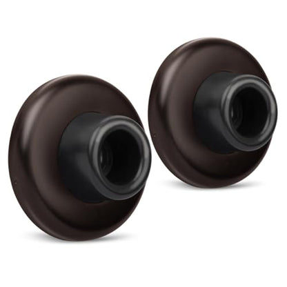 2 Pack Concave Wall Door Bumper Stop Oil Rubbed Bronze – 2-1/2” Outside Diameter Stainless Steel Cover with Bigger 1-1/4” Oil Rubbed Bronze Rubber Bumper – Easy to Install with Screw - color: Concave-Oil Rubbed Bronze, size: 2 Pack