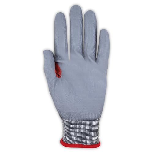 MAGID ROC 21G Ultra-Thin Polyurethane ANSI A4 Coated Work Glove, 1 Pair, Size 7/S, GPD412 - color: Gray Polyurethane, size: 7/Small, style: 1 Pair