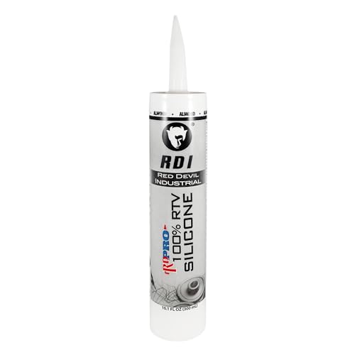 Red Devil 08162I RD PRO Industrial Grade RTV 100% Silicone Sealant, 10.1 oz, Almond, 1 Pack - color: Almond, size: 1 - Pack