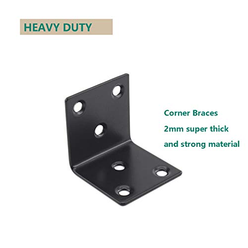 Heavy Duty Stainless Steel Corner Bracket,ULIFESTAR L Shaped Shelf Bracket 90 Degree Corner Brace Large Joint Right Angle L Bracket for Furniture Wood Cabinets Shelves (40x40x40mm) - size: 40*40*40mm