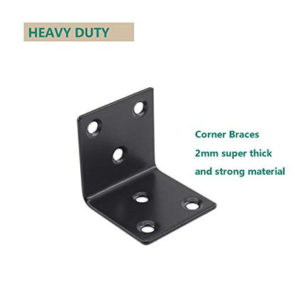 Heavy Duty Stainless Steel Corner Bracket,ULIFESTAR L Shaped Shelf Bracket 90 Degree Corner Brace Large Joint Right Angle L Bracket for Furniture Wood Cabinets Shelves (40x40x40mm) - size: 40*40*40mm