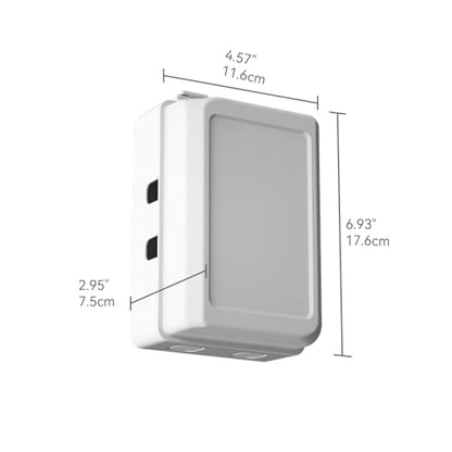 Mom's Choice Gold Awards Winner - EUDEMON 1 Pack Updated Baby Safety Electrical Outlet Cover Box Childproof Plug Cover - More Space for Large Plugs Easy to Install & Use (White) - color: White