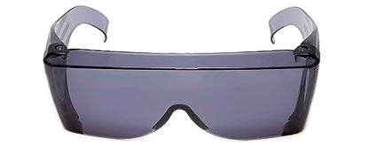 Calabria 3000 Fitover Safety Glasses with Uni-Lens – [Smoke Grey USA] Wrap Around Eye Protection | Anti-Fog Scratch Resistant | Protective Eyewear - color: Smoke Grey Usa