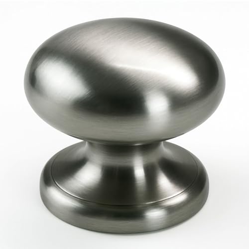 trust4care 4-Pack Large Brushed Satin Nickel Bi-fold Closet Door Knobs with Wide Base, Round Brass Wardrobe Folding Kitchen Cabinet Knobs, 1-1/2 Inch Furniture Pantry Drawer Pulls Handles - color: Nickel, size: Set of 4