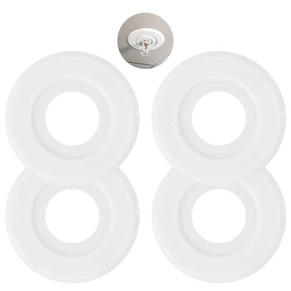 Extension Trim Ring for Recessed Fire Sprinkler Escutcheons - White Oops Ring Cover Holes Up to 5 Inches when Paired with Recessed Escutcheon - Covers Miscuts, Damaged Drywall Around Sprinkler Heads - color: White, size: 4 Pack