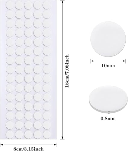 JANYUN Double Sided Sticky Dots Stickers Removable Round Putty Clear Sticky Tack No Trace Sticky Putty Waterproof Small Stickers for Festival Decoration (10mm, Clear, 280) - size: 10mm Round 280pcs