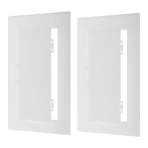 PATIKIL 12x8 inch(295x195mm) Removable Hinged Access Panel, 2 Pcs ABS Plumbing Access Doors Easy Wall Hole Cover for Drywall Plumbing Electrical Cables Wiring, White - color: White, size: 12x8 inch(295x195mm)