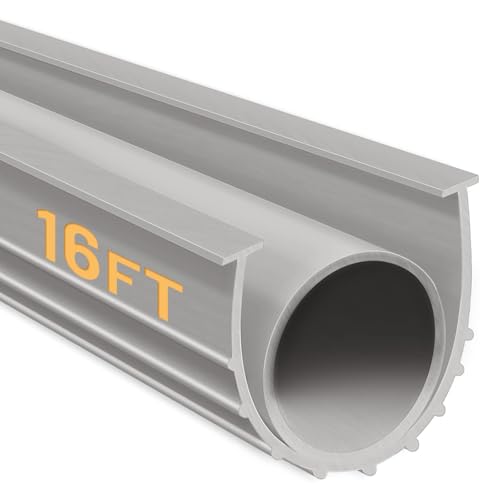 DGSL Garage Door Seals Bottom Rubber，Weather Stripping Sealing Strip Replacement,Universal Weatherproof Threshold Buffering (Grey, 16 Ft) - color: Gray, size: 16 Ft