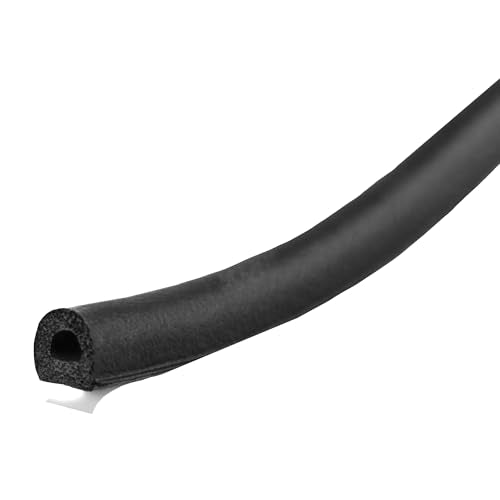M-D Building Products 01025 17 ft. Black Small Rubber Auto & Marine Weatherseal for All Climates - size: 17 Ft.