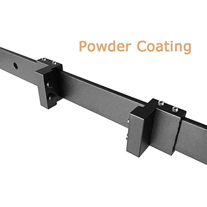 2PCS Barn Door Stopper for Sliding Barn Door Flat Track, Perfect Replacement Sliding Door Hardware Accessories, Black (Fit for Track: Width: 1-7/16 in-1-5/8 in, Thickness: 1/4 in)