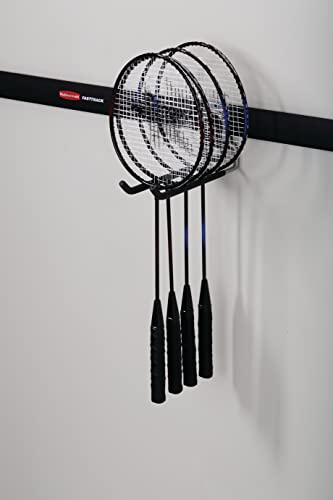 Rubbermaid FastTrack Rail Garage Organization Multi-Purpose Hook 50 lbs Capacity Satin Nickel Wall Mounted Storage System Direct Mount into FastTrack Garage Rail for Home/Garage Organization - size: 1 Count (Pack of 1), style: Multi-Purpose Hook