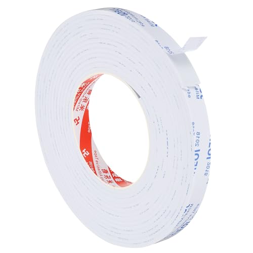 PATIKIL 5m/16.4ft Sealing Foam Tape, 15mm Wide 3mm Thick Single Sided Weather Stripping Door Furniture Seal Strip for Window Pipes Insulation, White - color: White, size: 5m*15mm*3mm