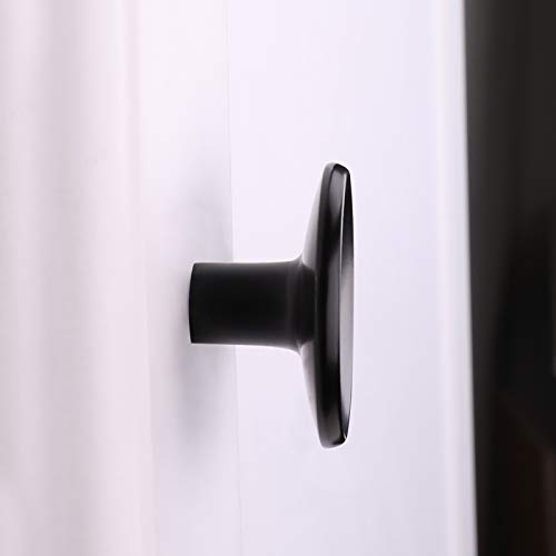 goldenwarm 10 Pack Black Cabinet Knobs Kitchen Hardware Round Drawer Knob for Cabinets Handles Closet Door Pulls Zinc Alloy - color: Black