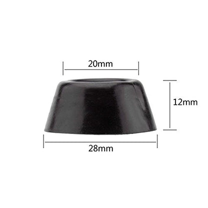 20 PCS Black Round Furniture Pads,Non Slip Non Skid Furniture Feet for Table,Desk,Chair,Sofa Leg,Noise Canceling Heavy Duty Furniture Sliders,Furniture Cups to Protect Hardwood Floors (28x12mm) - size: 28x12mm