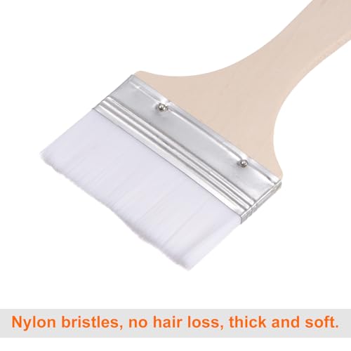 HARFINGTON 20pcs Paint Brushes 3" Paint Brush Nylon Flat Wall Paint Brush Soft Bristle with Wood Handle for Painting DIY Latex Paints Furniture Cabinets Fences, White - color: White, size: 3 inch