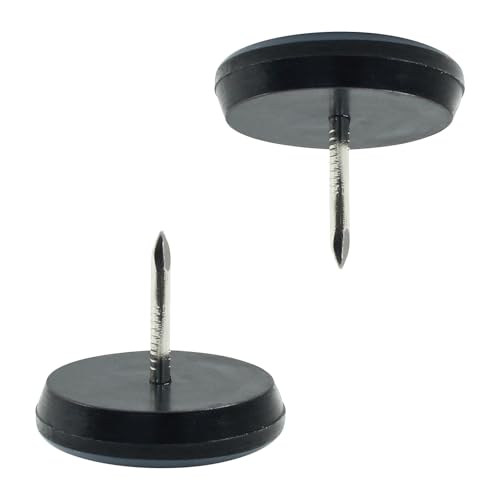 Bivethoi 1" Nail on Furniture Sliders (24 Pack) - Heavy Duty PTFE Chair Leg Slider Glide Wooden Furniture Movers - Easy & Safe Floor Protector, Grey - size: 1 inch, Round