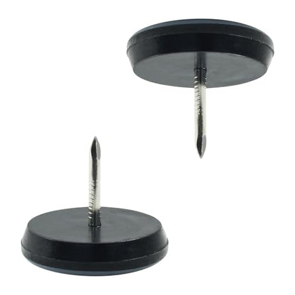 Bivethoi 1" Nail on Furniture Sliders (24 Pack) - Heavy Duty PTFE Chair Leg Slider Glide Wooden Furniture Movers - Easy & Safe Floor Protector, Grey - size: 1 inch, Round