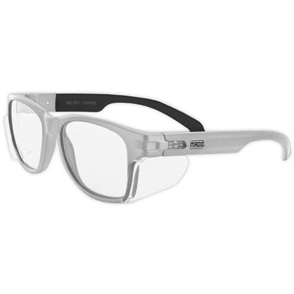 MAGID Y50 Safety Glasses for Construction | White Frame — 2 Pairs, Clear Lens | Side Shields, ANSI Z87.1+, Anti-Fog, Scratch-Resistant, 99.9% UV Protection, Polycarbonate Lens - color: Clear Lens | White Frame, size: 2 Pairs
