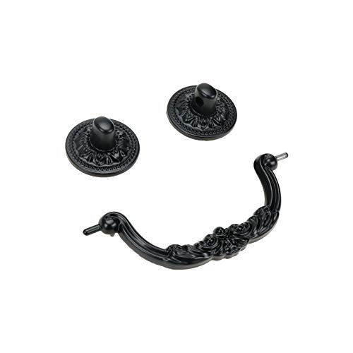 Geesatis 10 Pcs Vintage Swing Drop Bail Black Aluminum Alloy Cabinet Pulls, 125 x 32 x 43 mm / 4.9 x 1.26 x 1.7 inch - style: I