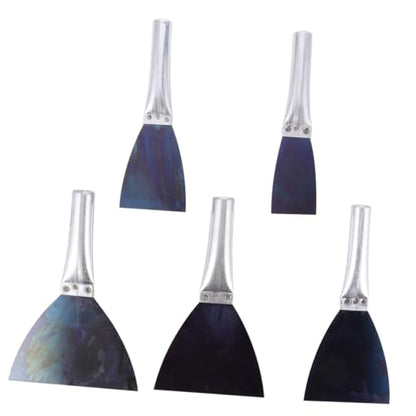 jojofuny 5pcs Putty Knife Set Steel Drywall Taping Knife Paint Scraper Tool for Wall Wood Stone Cleaning