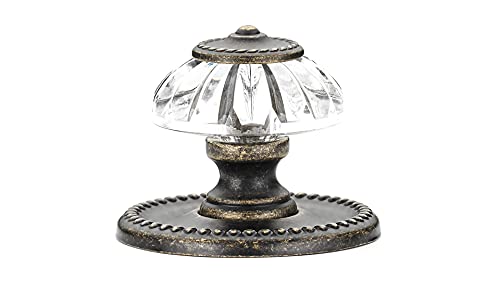 Richelieu Crystal Cabinet Knob, 1-5/16 Inch, Montreuil Collection, BP16063244BB, Burnished Brass - size: 1 Count (Pack of 1)