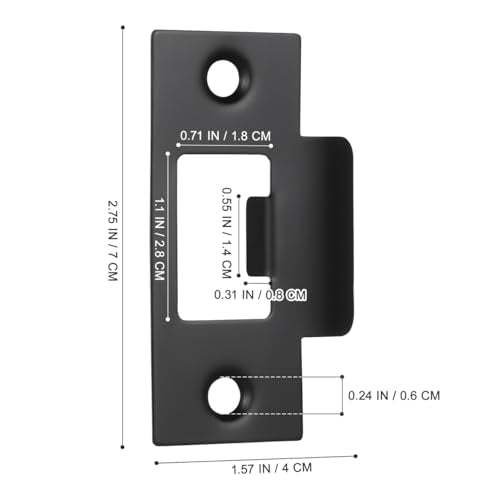 SEWACC 4pcs Door Lock Strike Plate Door Latch Restorer Universal Security Striker, 2.75 Inch Stainless Steel Security Reinforcement Plate Deadbolt Cover Repair Kits to Fix Latch Sticking