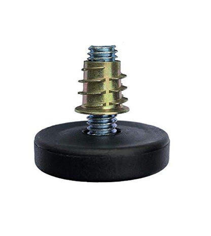 SINGTAN Furniture Levelers with Screw-in Nuts-4 Pack| Furniture Feet | Heavy Duty Adjusting Foot | 1" Adjustable Furniture Legs | table Levelers | chair Levelers,3/8"-16 Threaded bolt, thread pitch:16