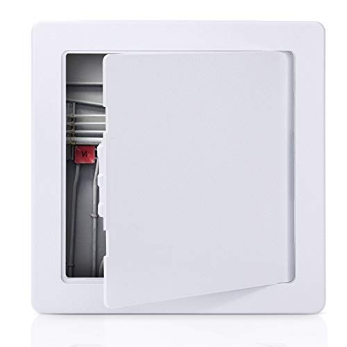 Plumbing Access Panel for Drywall 8 x 8 Inch Plastic Access Door Removable Wall Access Panel Ceiling Reinforced Hinged Durable White - size: 8 x 8 Inch