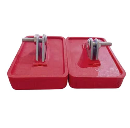 Extension Ladder Replacement Shoe Kit, Extension Ladder Feet Foot Pads Cover, Ladder Accessories Parts (Red) - color: Red