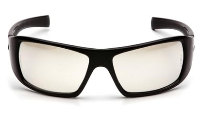 Pyramex Goliath Safety Eyewear Black Frame Clear Anti Fog Lens - color: Black Frame/Indoor/Outdoor Mirror Lens