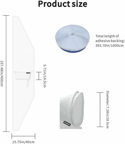 157"/400CM Portable AC Window Seal Kit - Air Conditioner Window Seal for Window Air Conditioner & Dryer, Waterproof Window Seal Kit, Easy Install for Push Out Windows - size: 400CM (157")